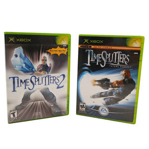 EA TimeSplitters Future Perfect & Eidos TimeSplitters 2 Xbox Shooting Games